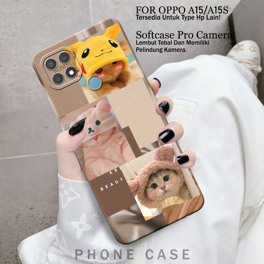 Case Oppo A15 / A15s - Casing Hp Oppo A15 / A15s - ( Kucing ) - Case Hp - Casing Hp - Softcase Oppo 