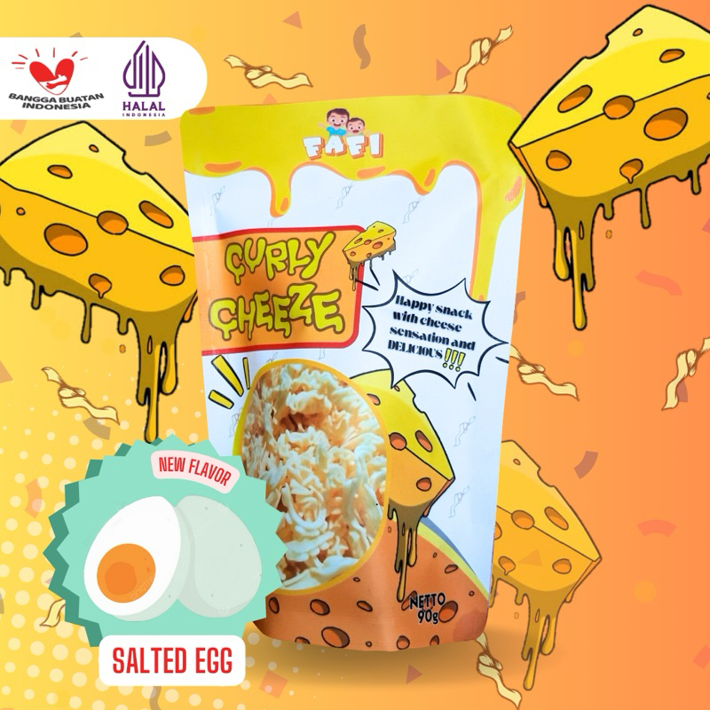 

CURLY CHEEZE SALTED EGG NEW FLAVOR KEMASAN POUCH BY FAFILAND/KERIPIK KEJU/STICK KEJU KRITING KRIWIL/KEJU PREMIUM/SNACK KEJU/CAMILAN KEJU/JAJANAN VIRAL/SNACK VIRAL/SNACK TRENDING