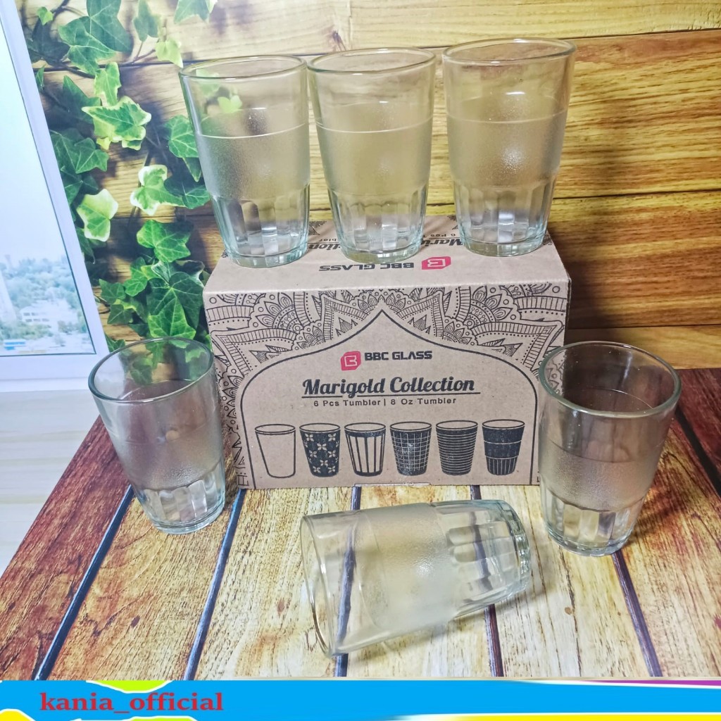 GELAS KOPI POLOS BBC BIASA ( ISI 6 PCS) GELAS KACA/BELING