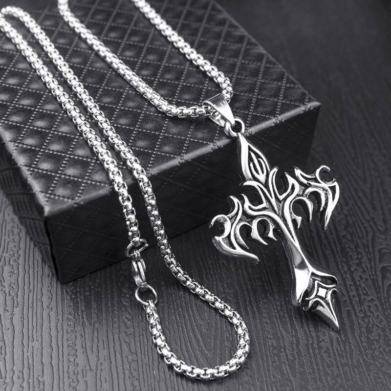 Midgard Necklace - Kalung Pria Liontin Keren Elegan Astetik Titanium Laki-laki