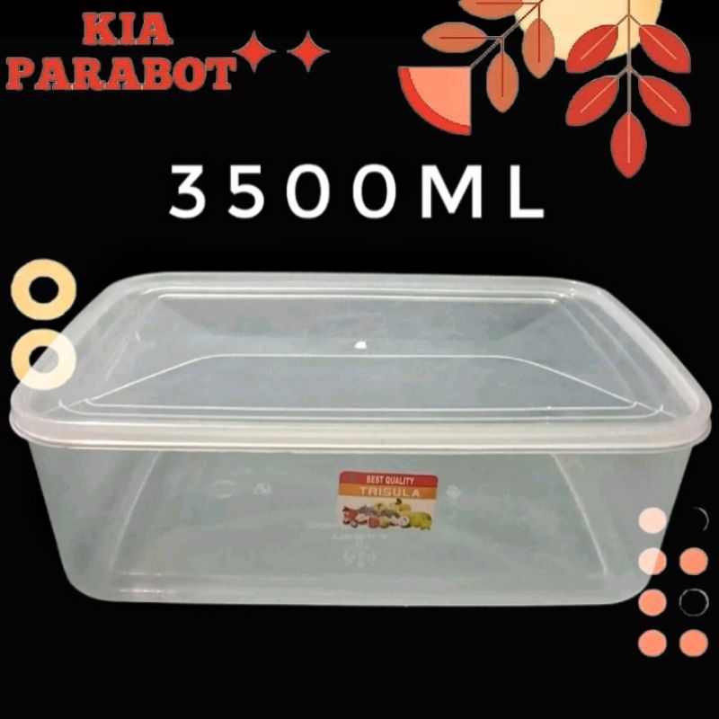 Toples sealpack /foodbox kue donat 3500ml bening