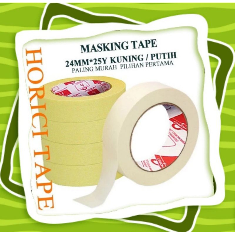 

Masking Tape 24mm*25yard lakban kertas solatip kertas