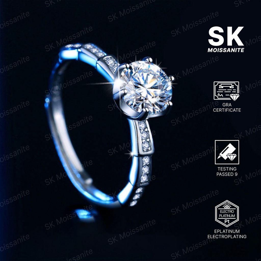 SK - Garansi 2 Tahun  Cincin  Wanita Anti Karat  Perhiasan Jewellery GRA Sertifikat SKM21