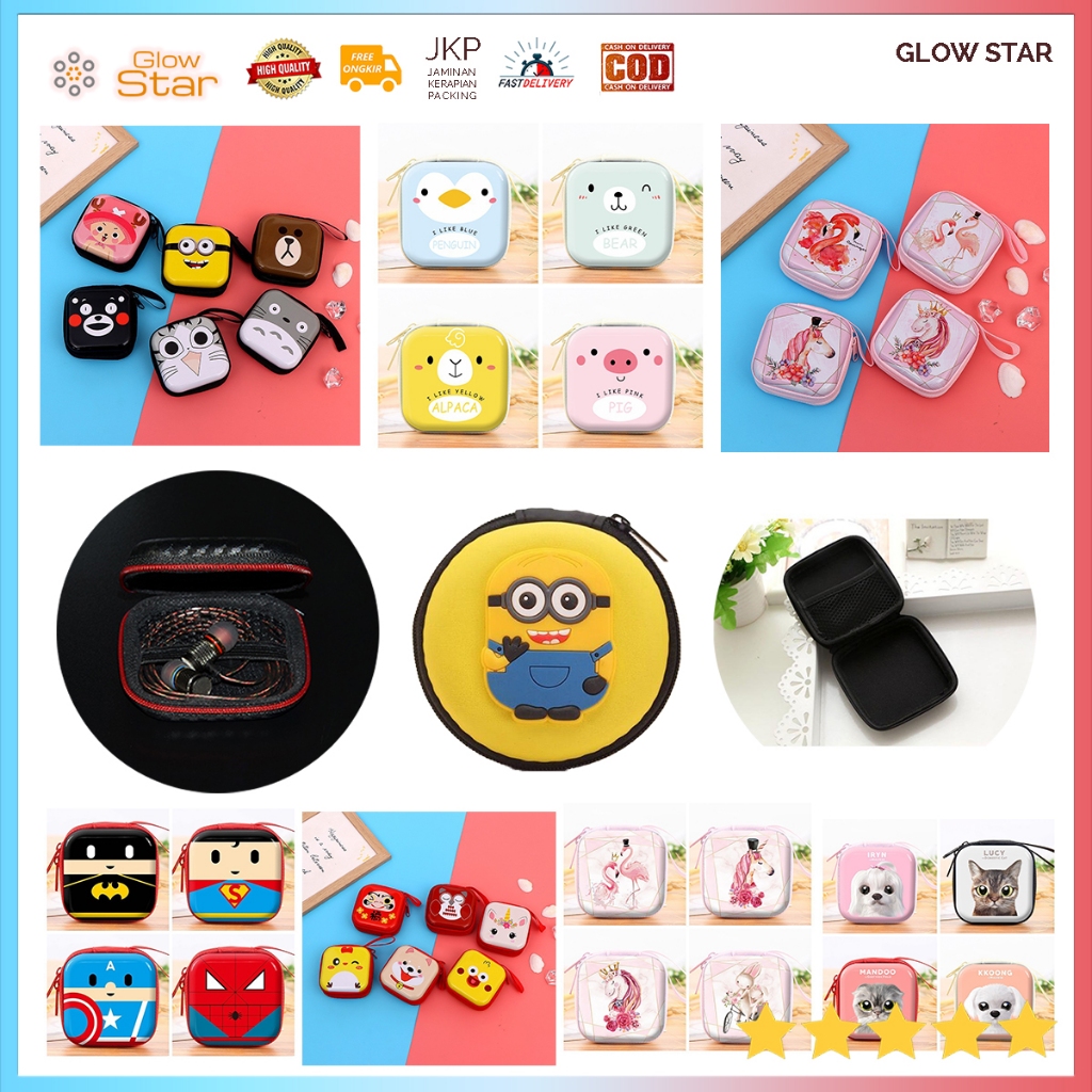 1PCS Kotak Penyimpanan Earphone Wadah Tempat Simpan Headset Aksesoris Gadget Case Earphone Mini Mode