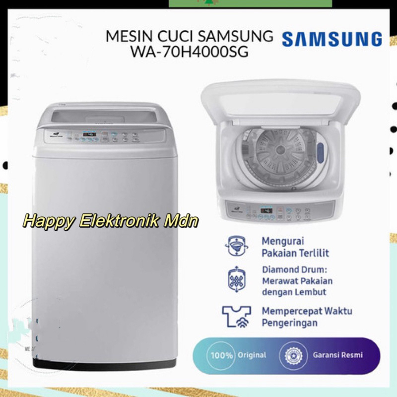 SAMSUNG MESIN CUCI SAMSUNG WA70H4000SG SAMSUNG Mesin Cuci Top Loading Samsung Mesin Cuci 7 kg Samsun