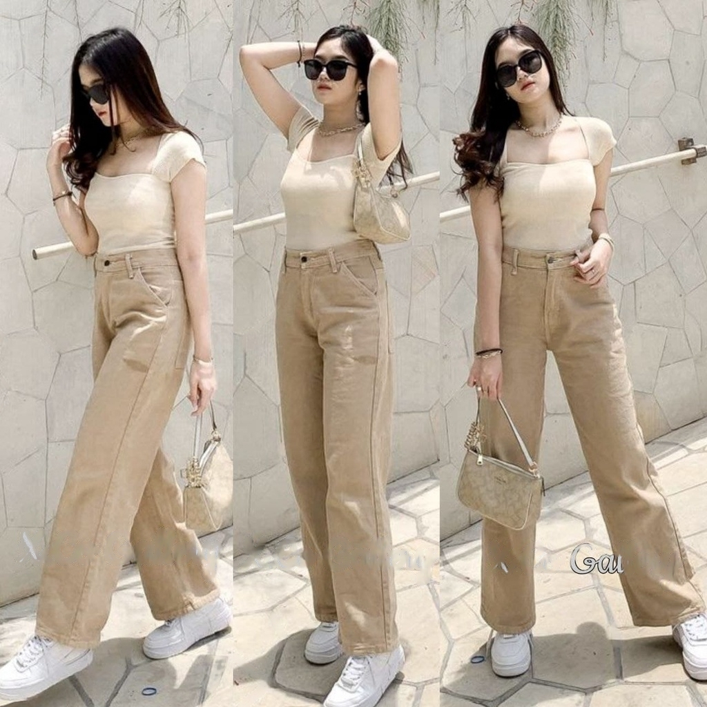 CELANA KULOT JEANS WANITA HIGHWAIST/ HIGHWAIST KULOT LOOSE JEANS/ KULOT JEANS KOREA