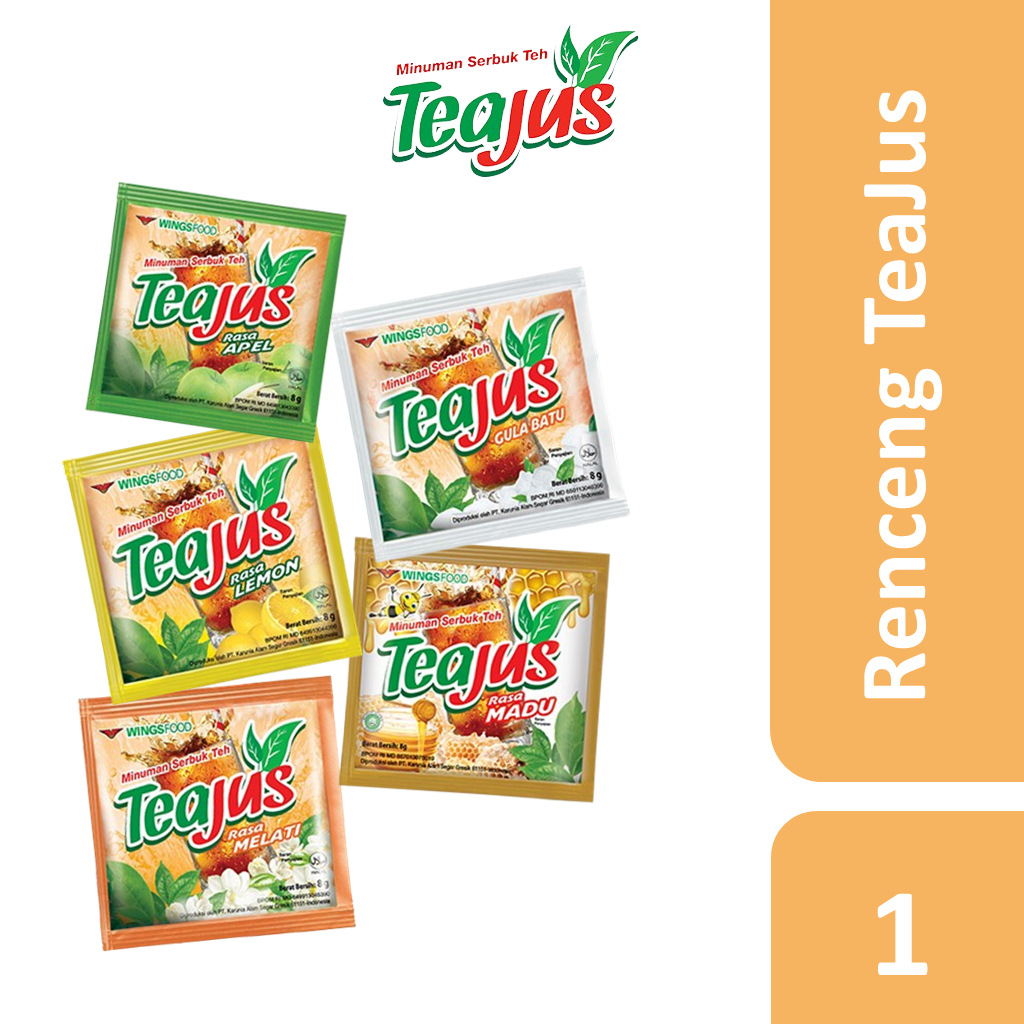 

Teajus 1 renteng isi 10 sachet (Harga per 1 renteng)