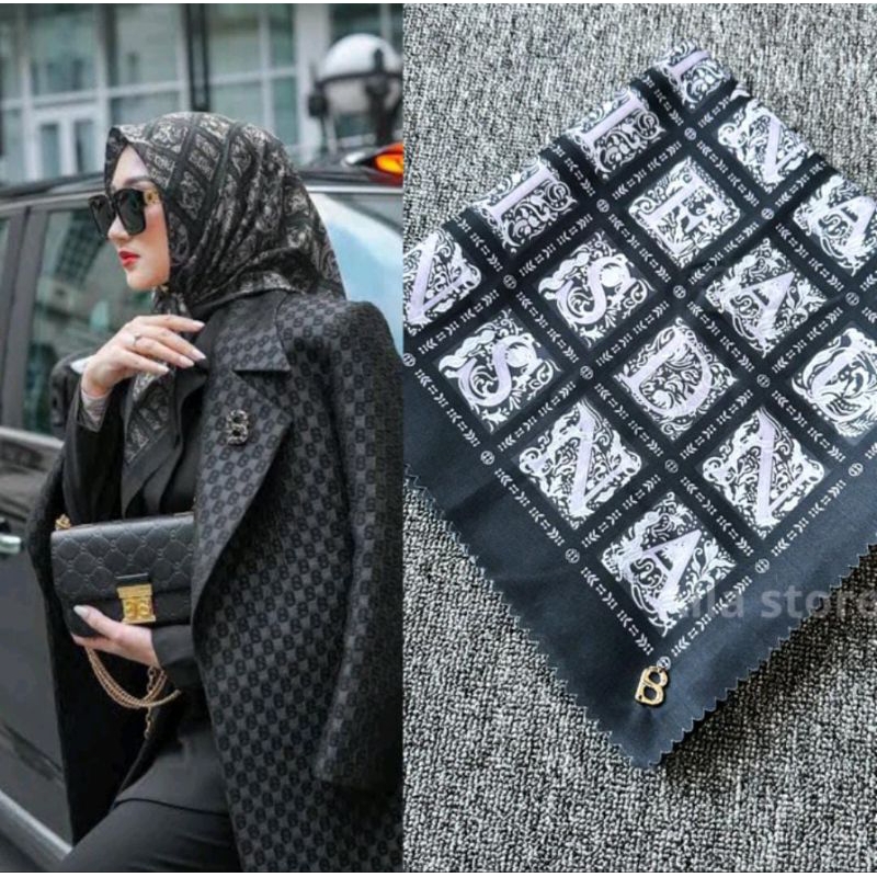 Segi Empat Motif Bunga Ala Jurney Baniescoopp Menawan dari Deenay Motif Hijab Segiempat Premium Dena