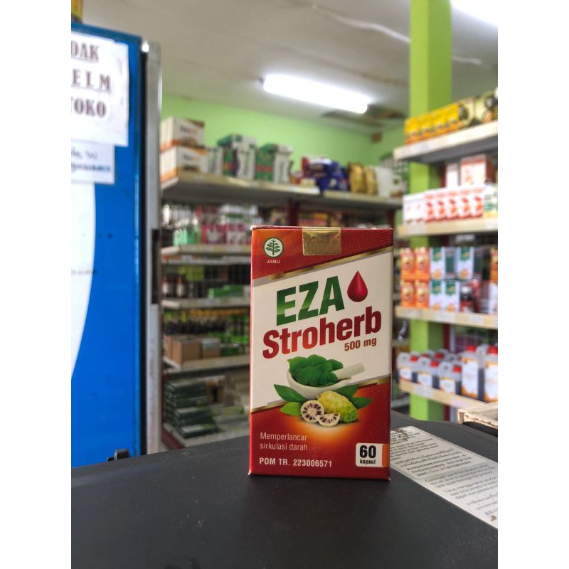 EZA STROHERB 500 mg,60 kapsul. melancarkan sirkulasi darah. POM TR 223006571