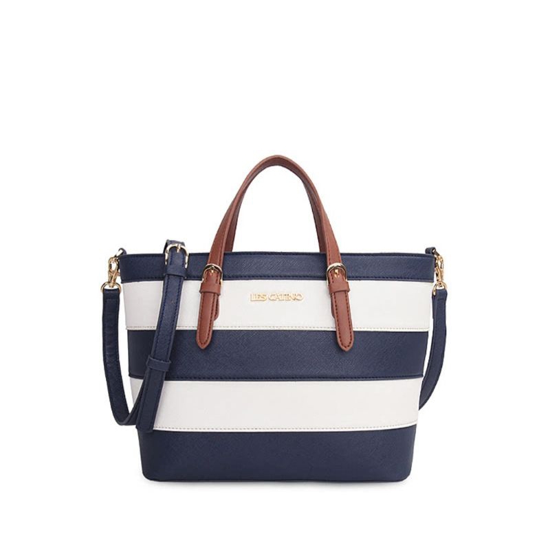 Les Catino Micronesia Tote S Big Stripe Navy Preloved