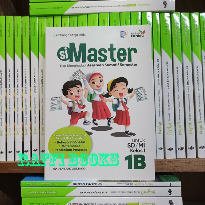 Buku Simaster 1B Kelas 1 SD/Mi Erlangga Kurikulum Merdeka