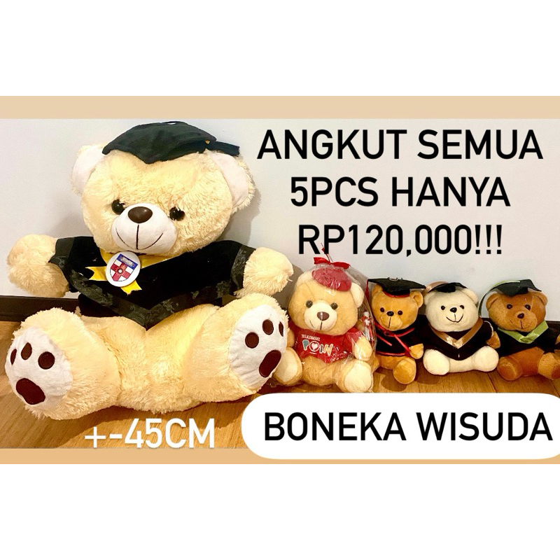 BONEKA WISUDA PRELOVED KONDISI BAGUS MURAH SEKEN TEDDY BEAR