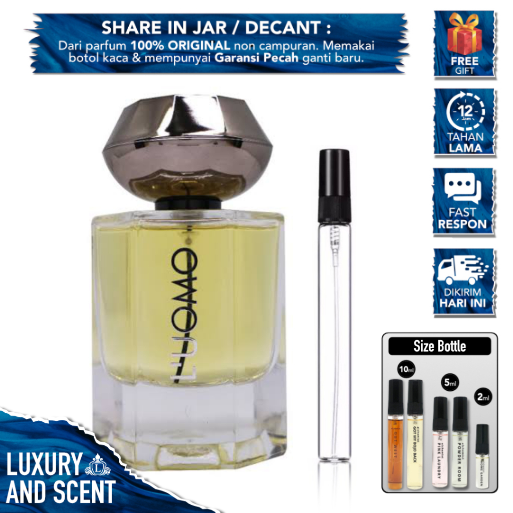 DECANT PARFUM FRAGRANCE WORLD L UOMO FOR MEN Share In Bottle Jar 2/5/10ML Travel Size FW France Extr