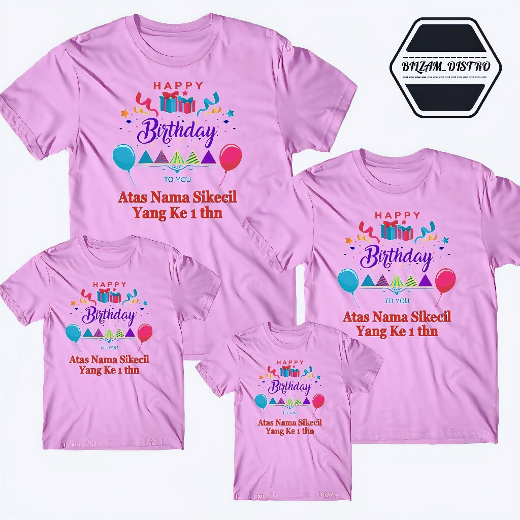 Kaos ulang tahun couple keluarga / baju ulang tahun anak / kaos ulang tahun couple family foto