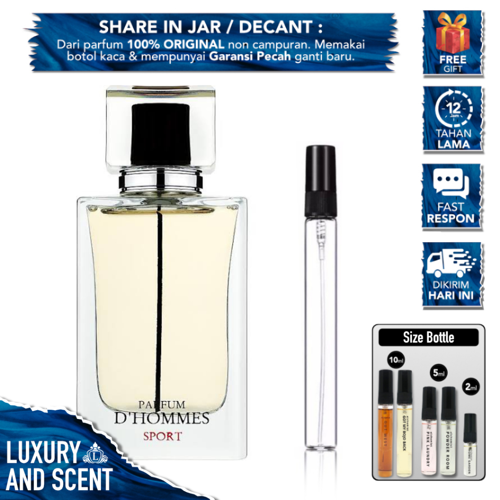 DECANT PARFUM FRAGRANCE WORLD D’HOMMES SPORT Share In Bottle Jar 2/5/10ML Travel Size FW France Extr