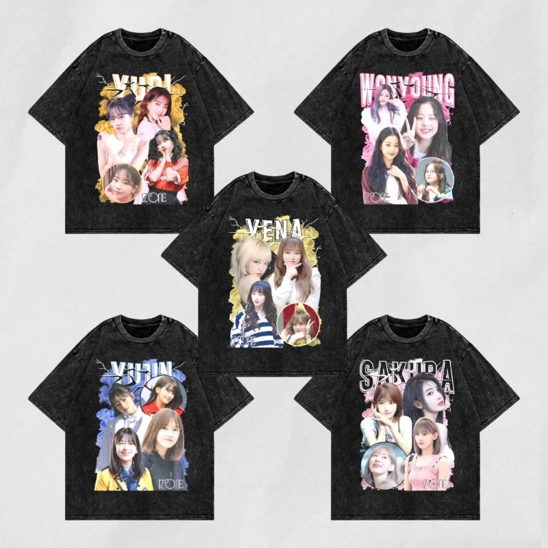 KAOS OVERSIZE IZONE - HITAM WASHED - KAOS IZONE - TSHIRT IZONE - KAOS BAHAN KATUN