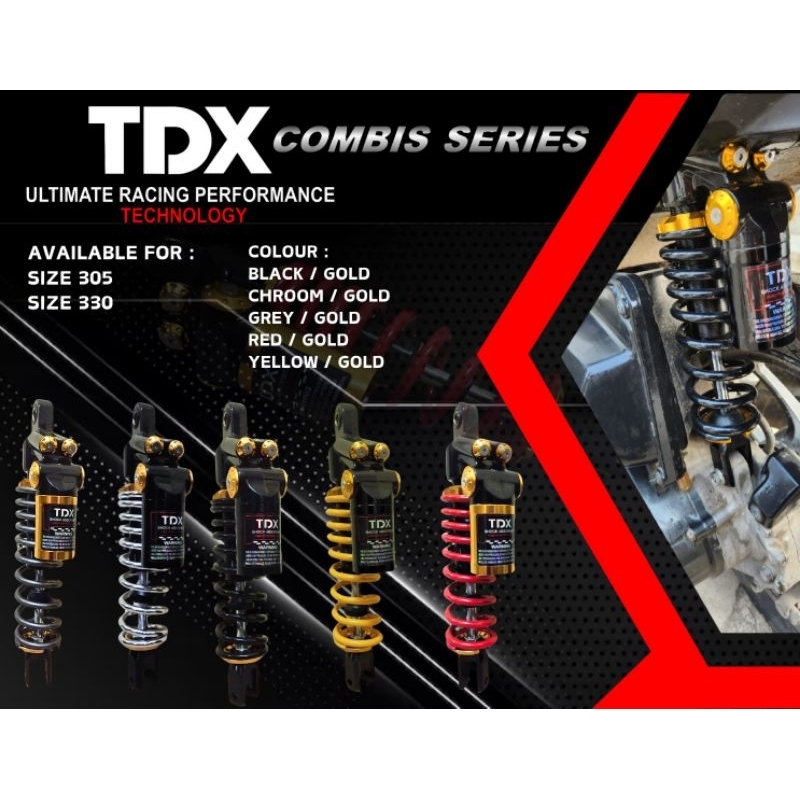 Shock Variasi Motor tabung atas Combis series TDX Shock tabung atas