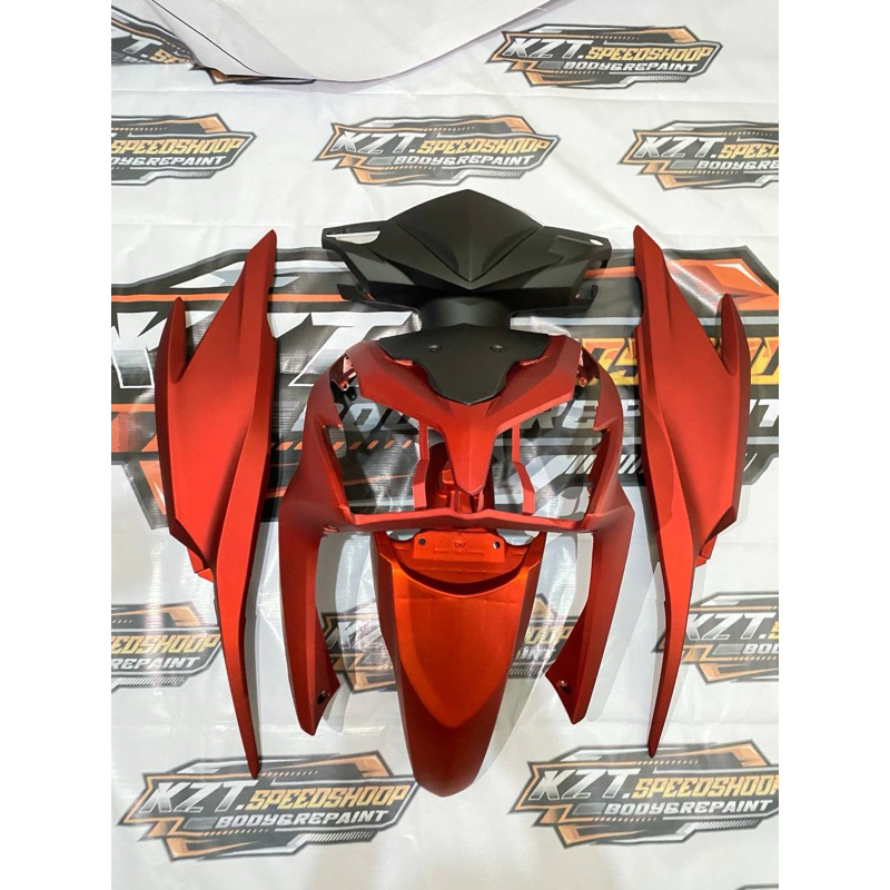 Cover body full halus Vario 125 OLD merah doff