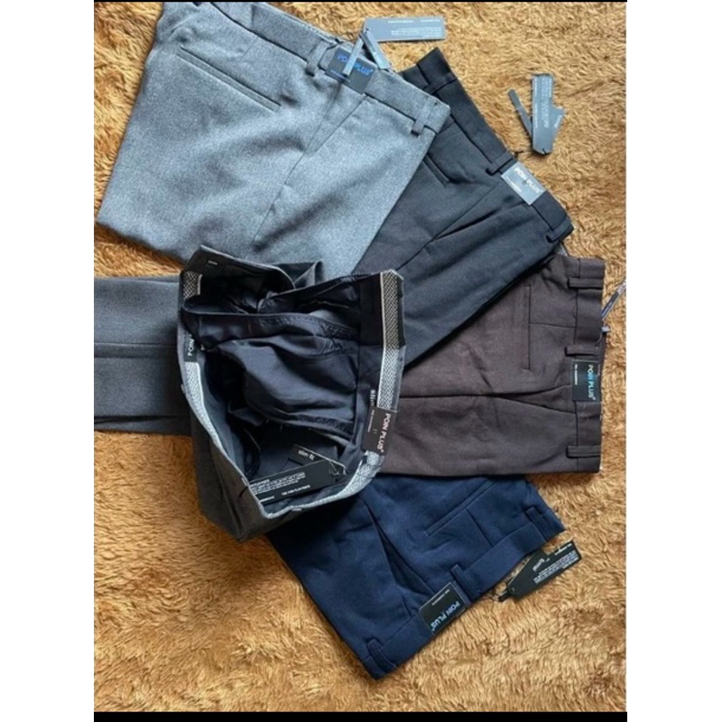 CELANA BAHAN POIN PLUS SLIMFIT PRIA