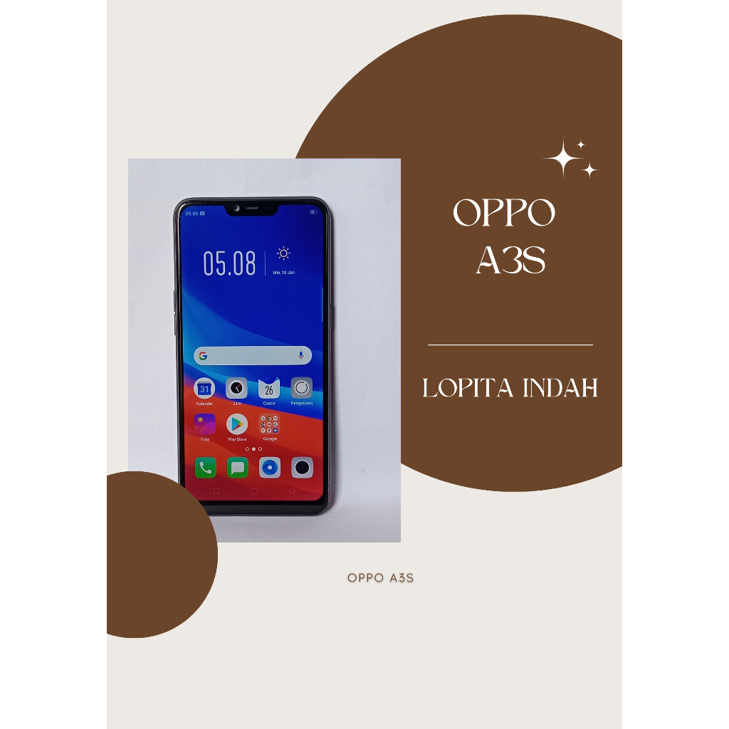 Oppo A3S 4G Ram 2/16 Handphone Android Second Murah Normal