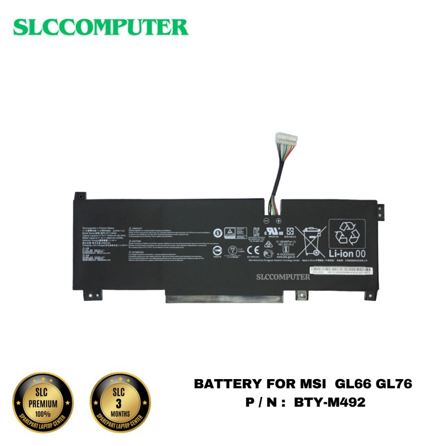 Baterai Battery MSI Pulse GL66 11UDK-255VN 11UEK-016AU 11UCK-200XPL GL76 Katana GF66 GF76 11UD 11UE 