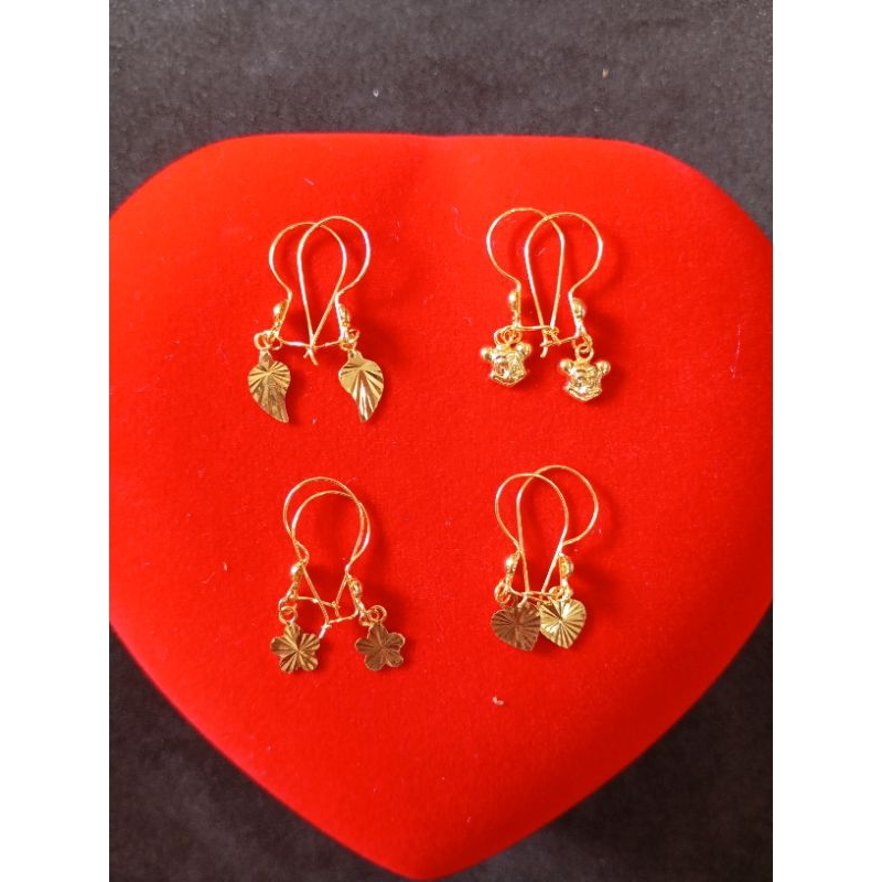 Anting/Kerabu Gantung Anak/Dewasa Emas Asli Kadar 700/16K Berat 0.5gr