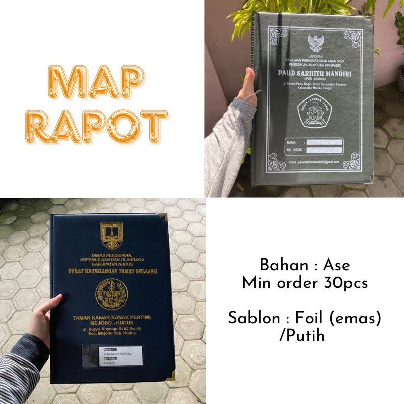 

MAP RAPOT 30Pcs TK,RA,PAUD dan TPQ isi 6 KANTONG