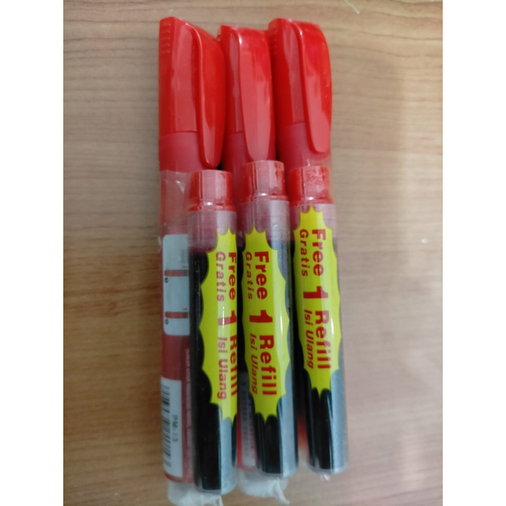 

Permanent Marker Spidol Permanen Joyko Free Refill MERAH ( PCS )