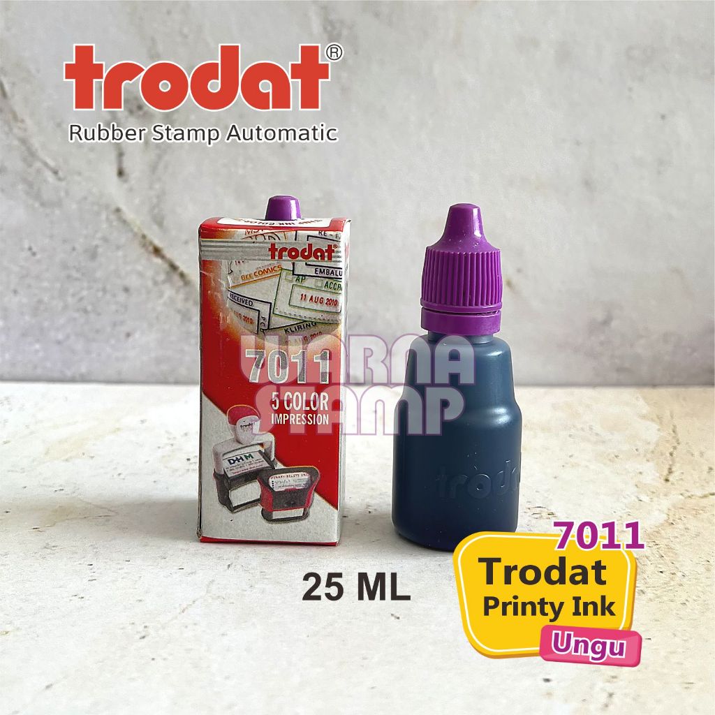 

TINTA STEMPEL TRODAT 7011 UKURAN 25 ML UNGU / VIOLET / TINTA ORIGINAL TRODAT / TINTA STEMPEL BAHAN KERTAS