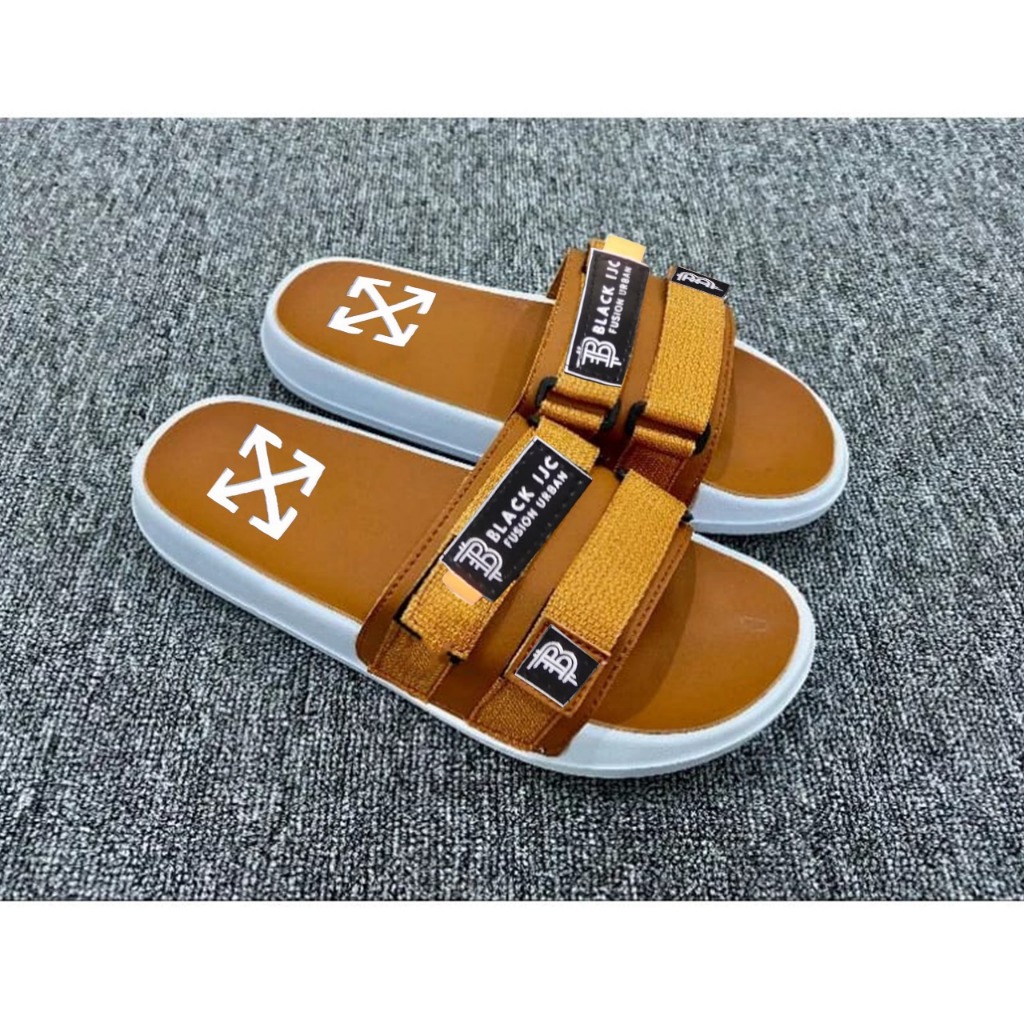 Sandal Pria Keren 2024 Viral Sandal Slide Loreng Sandal Selop Distro Speed