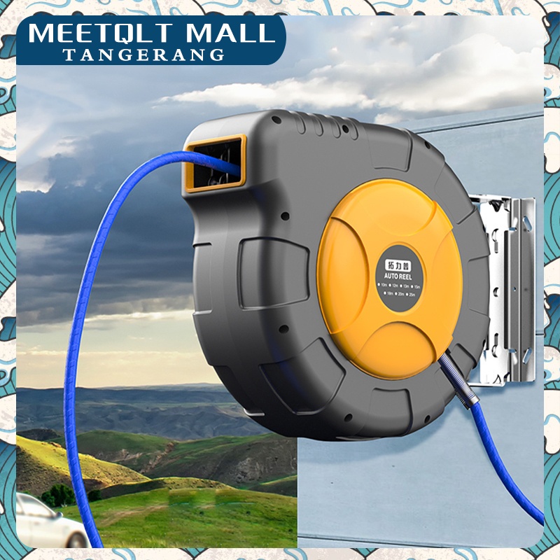 PU Automatic Air Hose Reel -25M Kabel Gulung Otomatis Untuk Konstruksi, Site, Atau Pergudangan