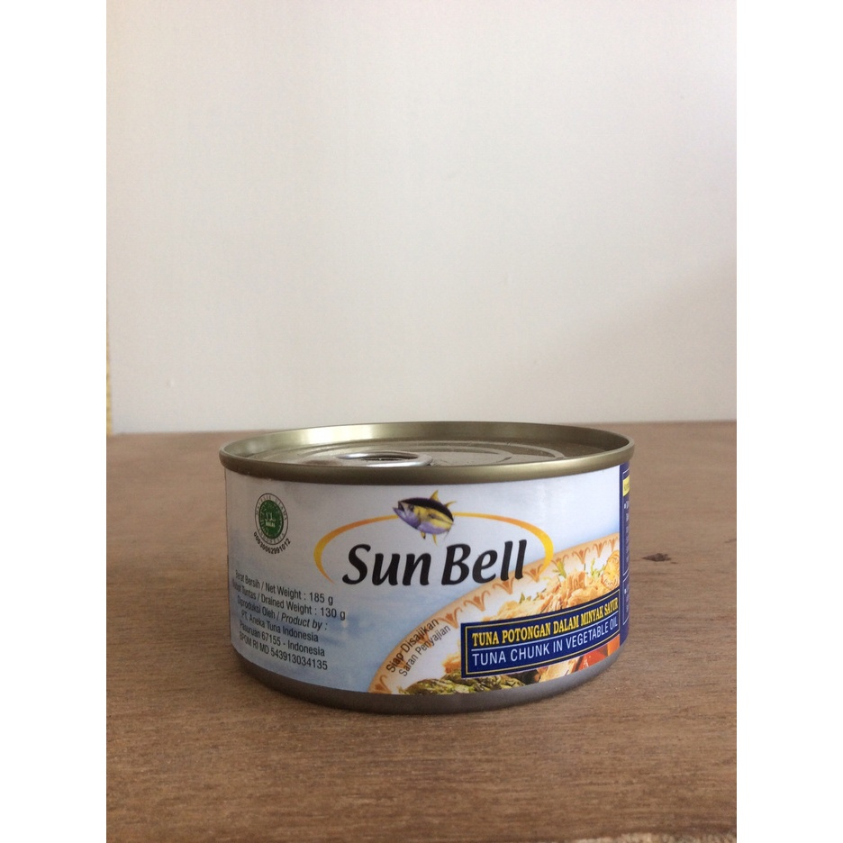 

Sun bell Sunbell Potongan Ikan Tuna Chunk in Vegetable Oil Kaleng Cane 185 Gram