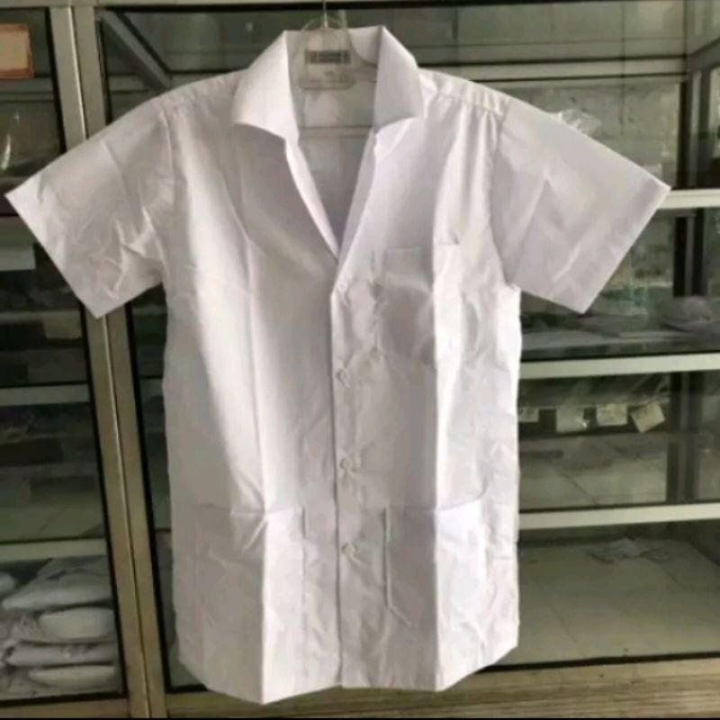 jas laboratorium lengan pendek