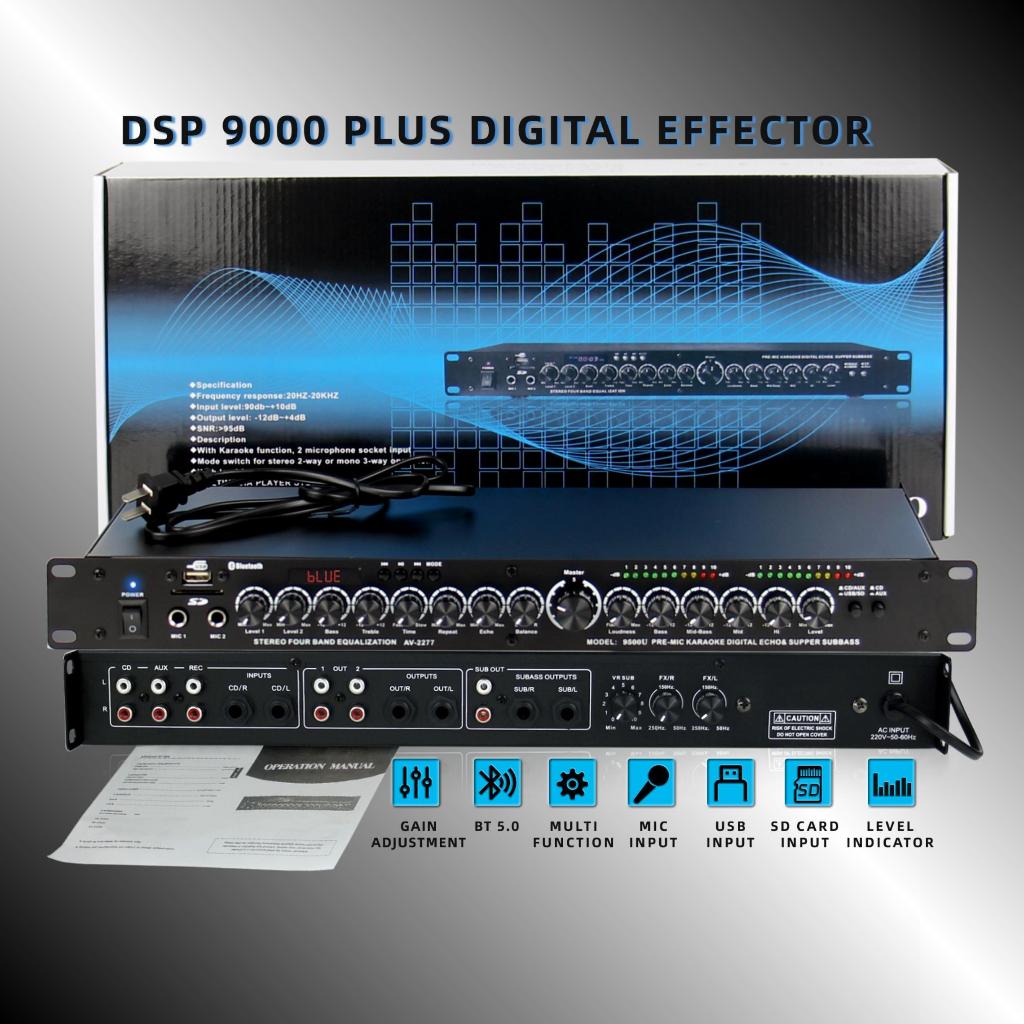 Efek Vokal murah anti-whistling DSP 9000 reverb effect Built-in Bluetooth microphone input Supports 