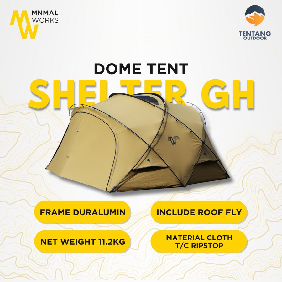 MINIMAL WORKS Shelter GH Tenda Camping Glamping Tenda Outdoor