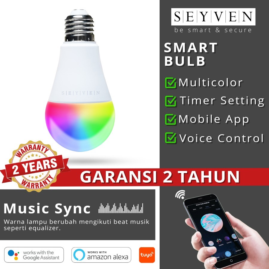 SEYVEN Smart LED Bulb RGB+ WW 9W Wifi Smart Bulb Tuya Smart Home