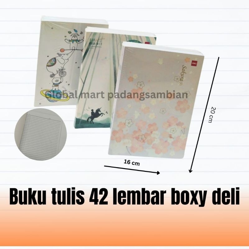 

Buku tulis boxy deli 42lbr