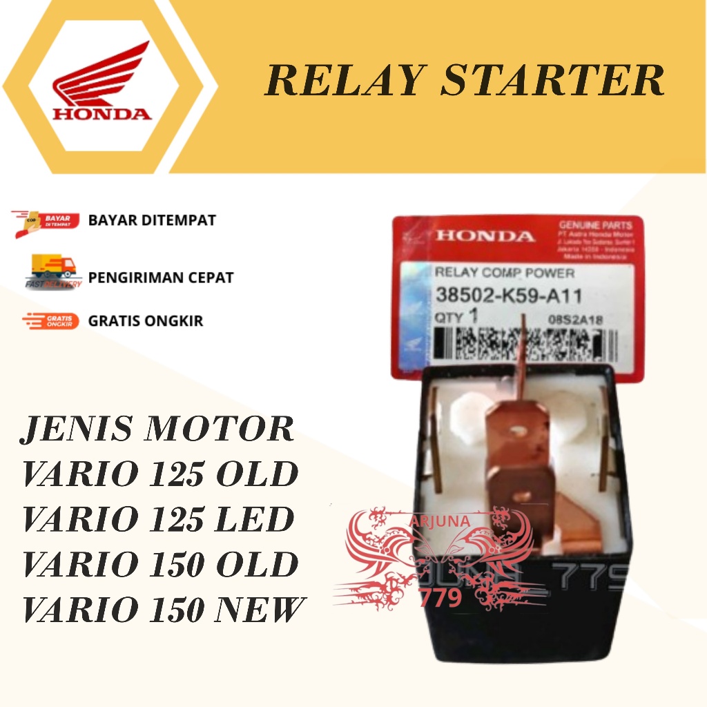 BENDIK STARTER VARIO 150 RELAY STARTER VARIO 150 / VARIO 125 / RELAY KAKI 5 STATER / RELAY COMP POWE