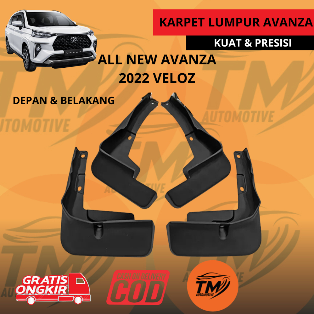 Karpet Lumpur / Mudguard / Avanza 2022 Type Veloz