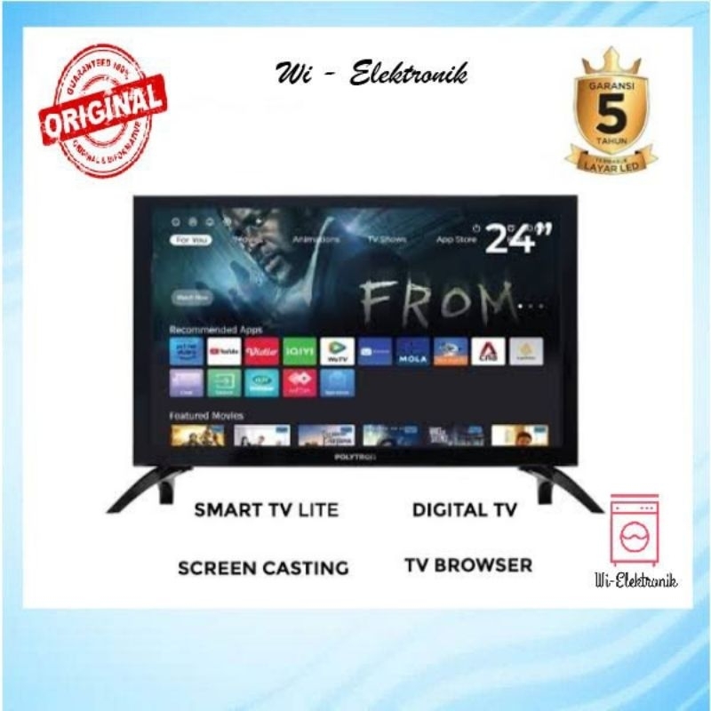 LED TV Polytron PLD 24CV1869 24 inch Smart TV 24inch PLD24CV1869 24 Inchi 24" 24 CV 1869