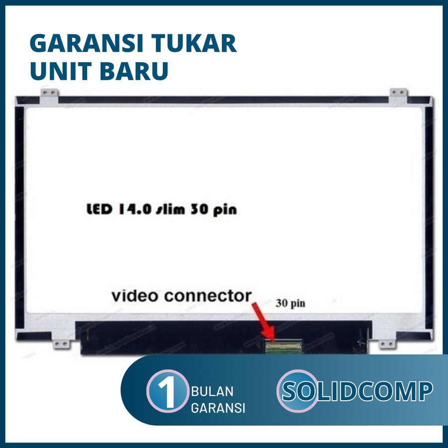LED LCD Laptop HP 14-bw515au 14.0 inch slim 30 pin