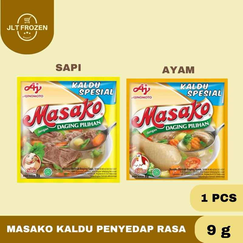 

Masako Kaldu Bumbu Penyedap Rasa / Kaldi Ayam Bubuk / Kaldu Sapi Bubuk - 1PCS 9g