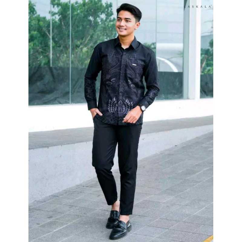Baju Kondangan Pria Laskala Premium Batik Pusaka K10A529 / Kemeja Batik Lebaran 2025
