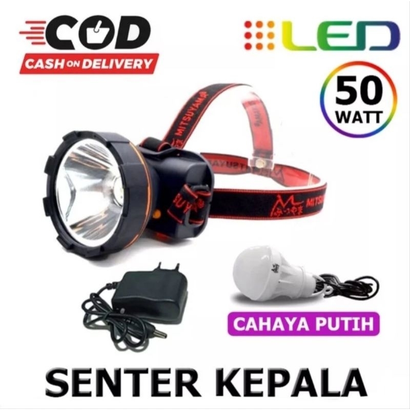 Lampu Senter Kepala Mitsuyama MS 147 P / 147P (BONUS BOHLAM 7W)