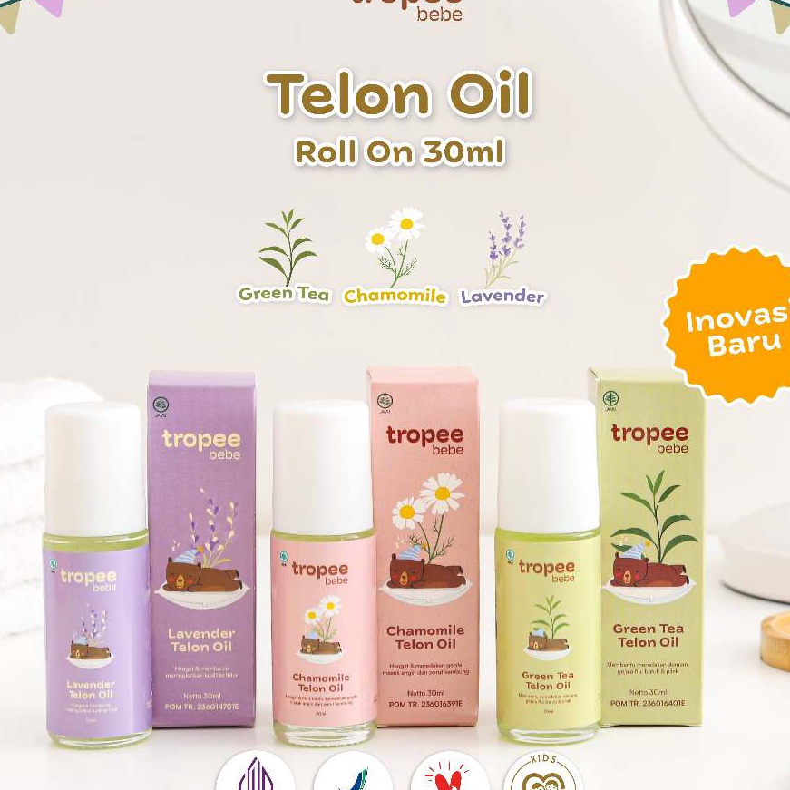 

HJ6 Tropee Bebe Telon Oil Roll On 3ml Minyak Telon Aromatic Hangat Tahan Lama Minyak Berkhasiat Minyak Wangi Bayi
