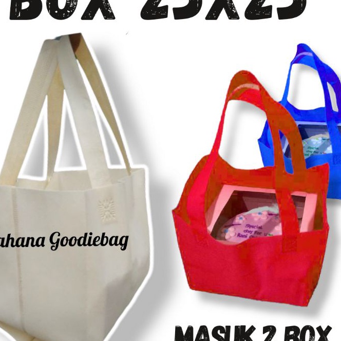 

KI3 Tas Spundbond Lipat Samping Bok Hajatan Kotak Nasi 25x25 1LSN 12PCS
