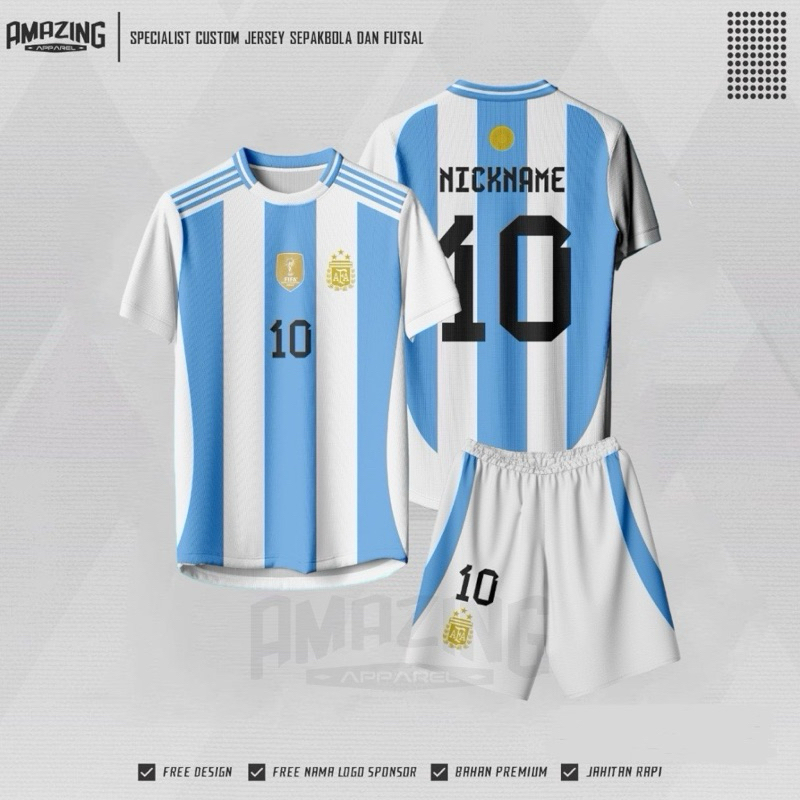 Jersey Argentina Euro  Away 2022 2023 2024 Piala Dunia NEW