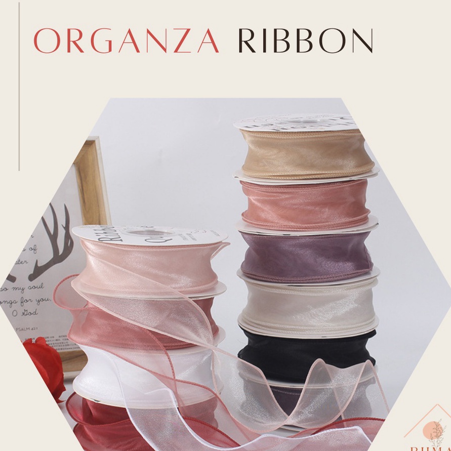 

KI3 RUMAH KRAVE Pita Organza Organdi Ribbon 4 cm
