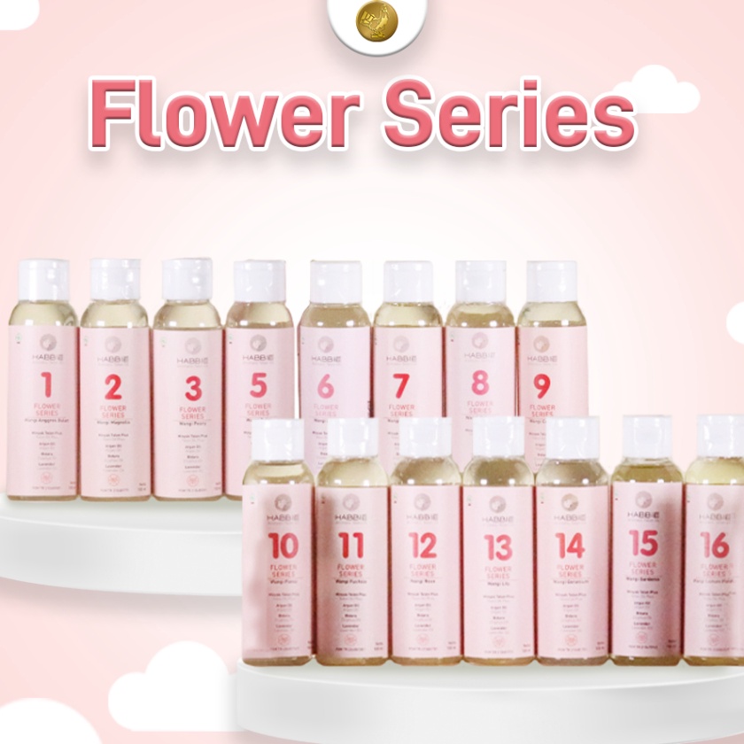 

Flash Sale Minyak telon Habbie Flower Series seri bunga pink 1 ml