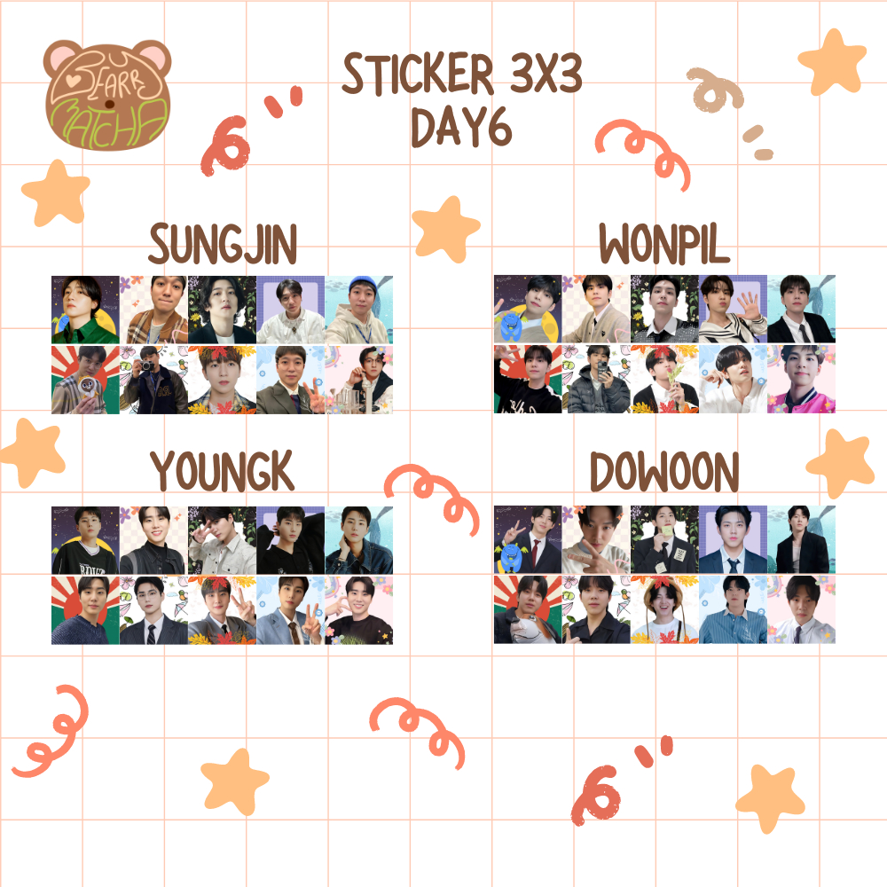 

[READY STOCK] isi 50 pcs sticker DAY 6